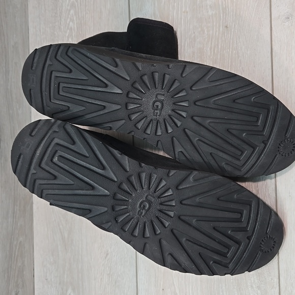 Ugg Australia Women's Black Suede Insulated Ankle Boots Wedge Shoes 10 - Picture 12 of 12